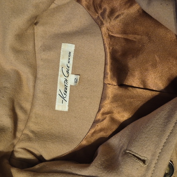 Kenneth Cole New York Classic Camel Wool Coat - Picture 8 of 9